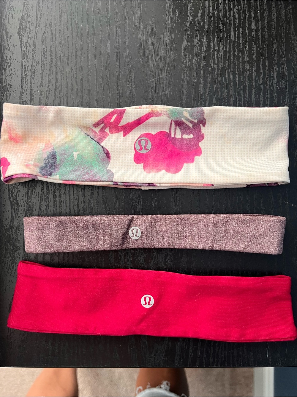 lululemon athletica Pink, Magenta & Multi Print Headband Trio